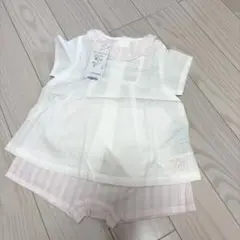 bebe 半袖 襟付き ブルマ付き 半袖ワンピース ホワイト ピンク フォーマルのサムネイル