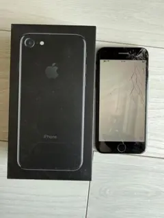 iPhone 7 128GB ブラック 画面割れあり 本体のみ 箱あり