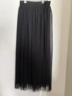 は*な様 黒 チュール　フレアスカート