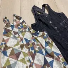 softcheese しまむら　サロペット　2点