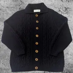美品/希少緑タグ】INVERALLAN インバーアラン 3A 黒 カーディガン