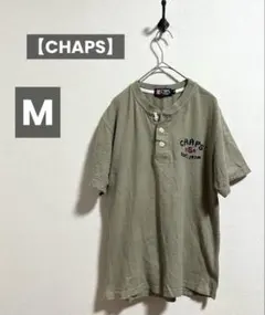 【CHAPS】チャップス メンズ Tシャツ M 薄いカーキ