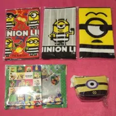 313*ミニオンズ ミニポーチ ミニタオル 文具