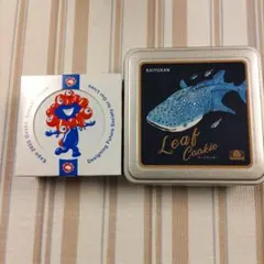 コーヒー味のミャクミャクミニゴーフル1缶 海遊館オリジナル リーフクッキー1缶