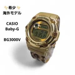 稼働 CASIO Baby-G BG3000V 海外限定 ゴールド レオパード