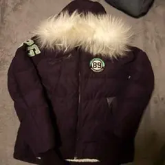 archive y2k ファー ダウンジャケット　短丈　グランジ　平成 パープル