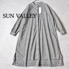 新品タグ付き SUN VALLEY オックス スタンドカラーシャツワンピース