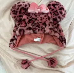 東京ディズニーリゾート ヒョウ柄 ミニー ファンキャップ