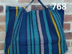 エコバッグ（768）・サブバッグ・ハンドメイド・お買い物袋・ストライプ柄