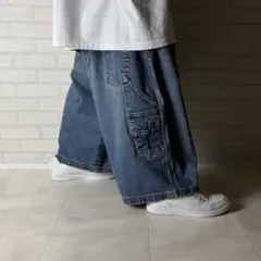 FUBU フブ 超極太 ペインターデニム ショーツ バギーパンツ B系 チカーノのサムネイル
