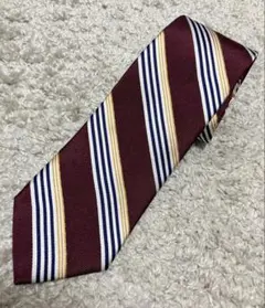 Brooks Brothers 米国製シルクレップタイ バーガンディx濃紺x金 - メルカリ