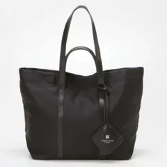 【美品】TOPKAPI ナイロン レザー ハンドル A4 トートバッグ 黒