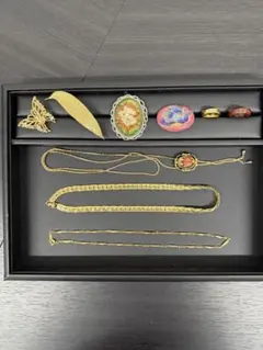 ★レトロアクセサリー9点セット★ブローチリングネックレスまとめ売り♪