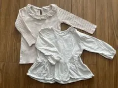 女の子向け ロンT トップス ２枚セット