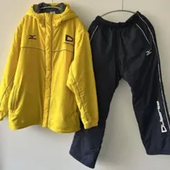 リベルタ　Mizuno イエロー フード付きジャケット パンツセット 160