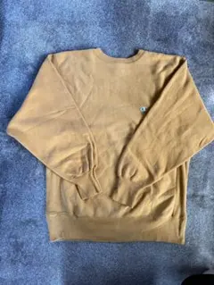 90s 刺繍タグ　USA製　マスタード　リバースウィーブ XL