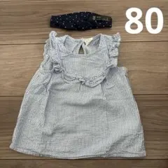 H&M ブラウス　ベッドアクセサリーセット　80