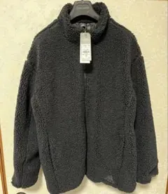 adidaアディダス　ボアフリース　ボアブルゾン　ブラック色