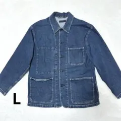 美品【ユニクロ】メンズ　カバーオール　デニムジャケット　L