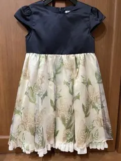 ロペピクニックキッズ　ドレス　ワンピース　入学式　発表会　130 紺色　すずらん