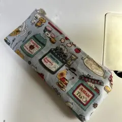 【No.204】コットンこばやし　紅茶猫　ペンケース