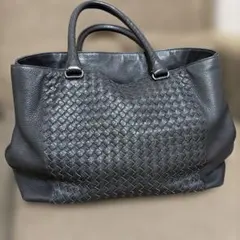 美品 本革 Sam.San.Leather 編み込みメッシュ BKトートバッグ - メルカリ