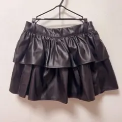 レザーティアードスカート