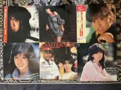 中森明菜 サイン入 レコード 2枚 スローモーション 難破船 デビュー曲