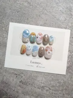 現品　個性派ネイルチップ　海　夏ネイルチップ