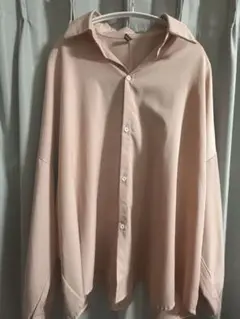 ピンク オーバーサイズ 長袖シャツ