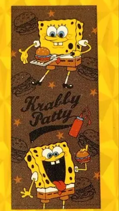 スポンジボブ　フェイスタオル　1枚　新品未使用　スポンジ・ボブ　ニコロデオン