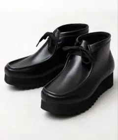 シャークソール モカシンブーツ　ブラック