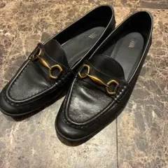 ZARA 黒　ローファー 金具付き　38サイズ