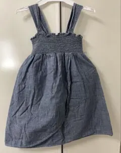 OLD NAVY ノースリーブ シャーリング ワンピース XS 110cmのサムネイル