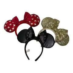 東京ディズニーリゾート カチューシャ まとめ売り 赤 黒 黄色 ミニー セット