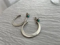 値下げ ターコイズ フープ ピアス ナバホ ジュエリー