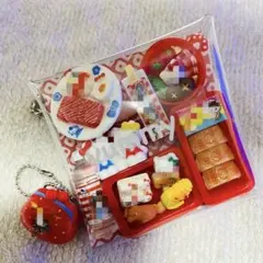 ガチャ詰めポーチ ミニチュア食品セット 赤