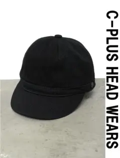 美品 C-PLUS HEAD WEARS キャップ 6パネル コーデュロイ 黒