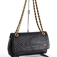 美品 BALLY バリー キルティング チェーン ショルダーバッグ 肩掛けかばん