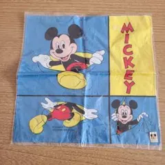 新品未使用【 ディズニー 】ミッキーマウス 昭和レトロ ヴィンテージ ハンカチ