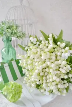 スズラン 造花ブーケ＆ブートニア　ウェディングブーケ