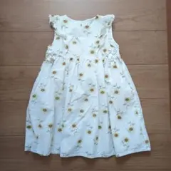 SLAP SLIP ひまわり柄 ノースリーブワンピース 120