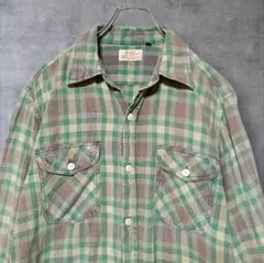 Lee チェックシャツ 長袖 ネルシャツ フランネル ヴィンテージ風 L 古着