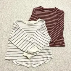 ボーダー　トップス90