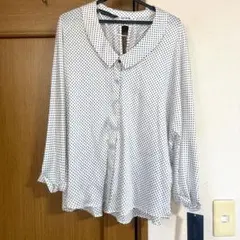 ZARA BASIC ドット柄 長袖シャツ ブラウスのサムネイル