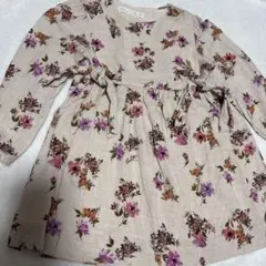 ZARABABY花柄長袖ワンピース