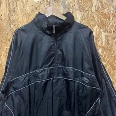 アンブロ　UMBRO ブラック ハーフジップ ナイロンジャケット