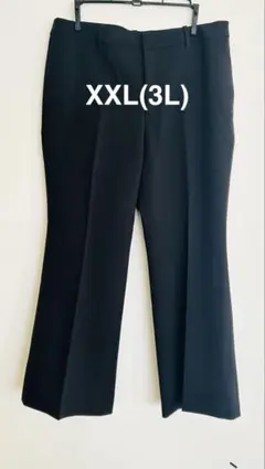 美品 ユニクロ スマートフレアパンツ XXL 3L黒 希少 大きいサイズ 完売品