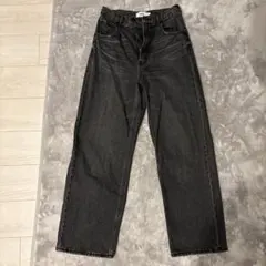 【WEB限定】美品AZUL DENIM ハイウエストワイドロング丈BLK