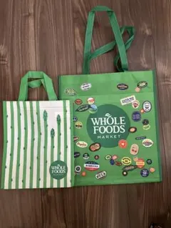 ホールフーズ　不織布　エコバッグ 2点セット　新品未使用